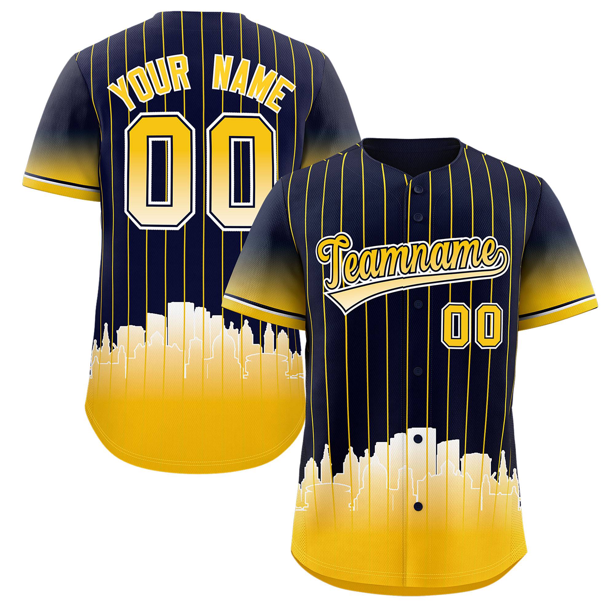 Custom Navy Milwaukee City Silhouette Authentic Baseball Jersey| KXKSHOP