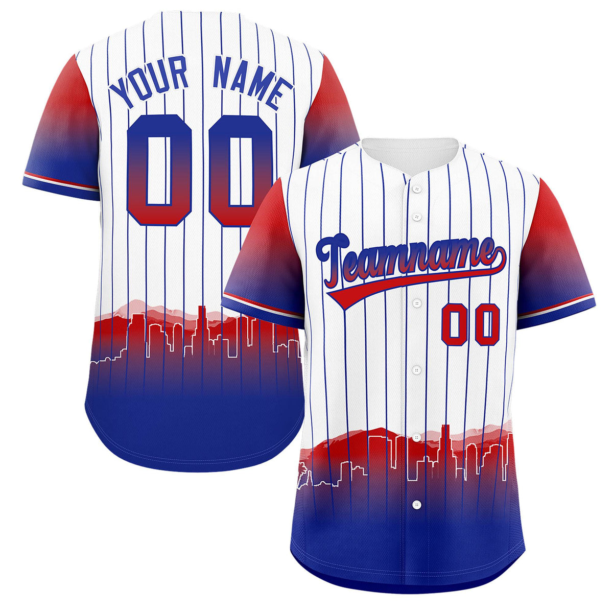 Custom White Los Angeles City Silhouette Authentic Baseball Jersey| KXKSHOP