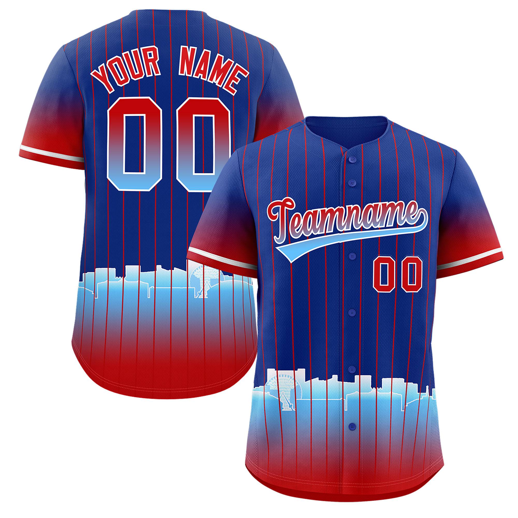 Custom Royal Arlington City Silhouette Authentic Baseball Jersey| KXKSHOP