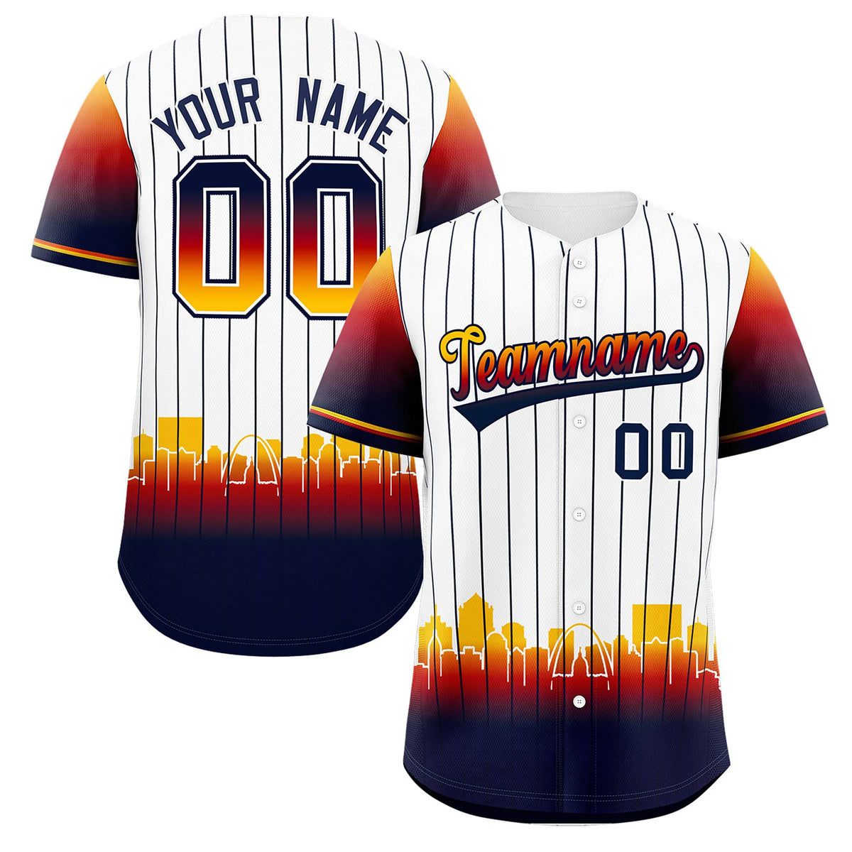 Custom White St. Louis City Silhouette Authentic Baseball Jersey| KXKSHOP