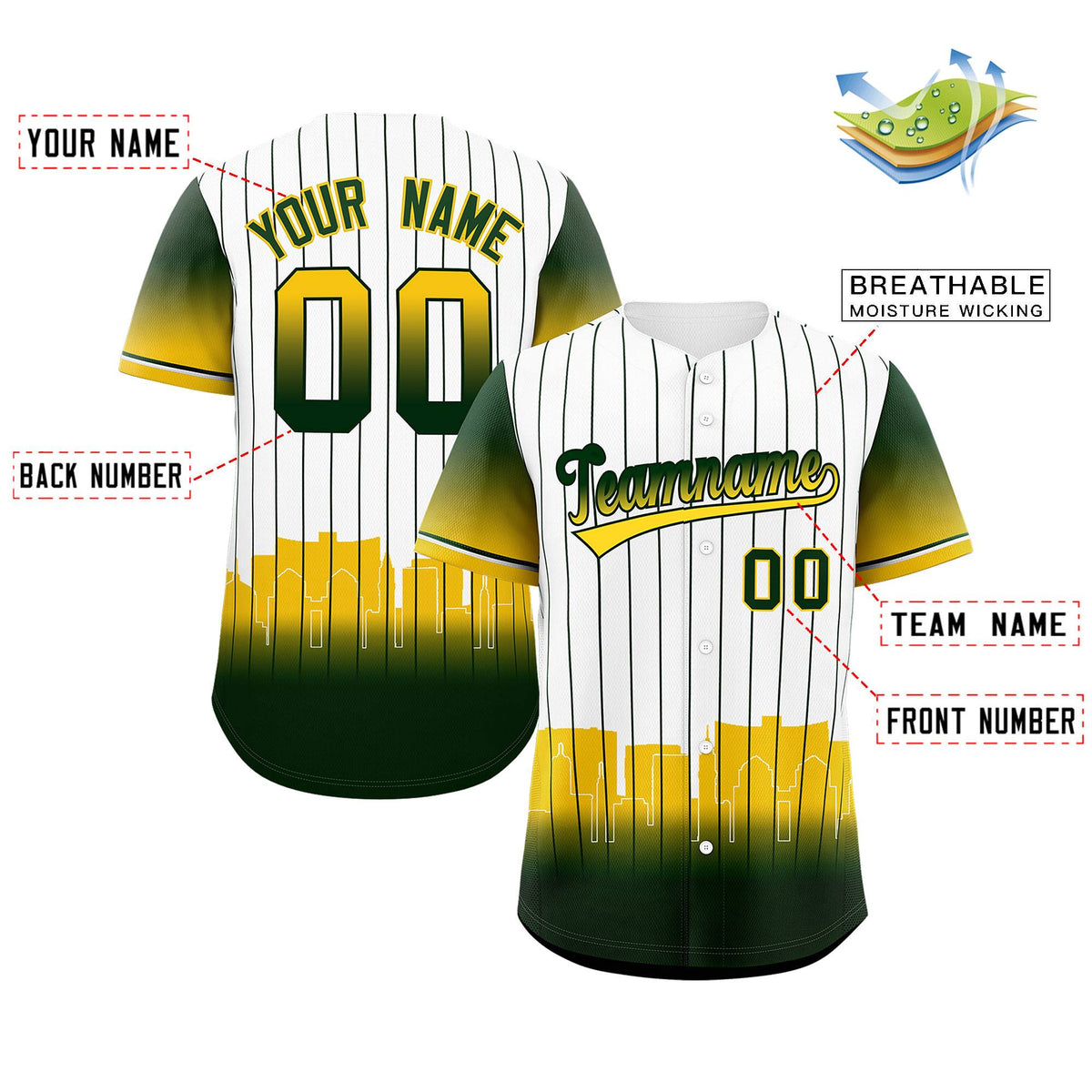 Custom White Oakland City Silhouette Authentic Baseball Jersey| KXKSHOP