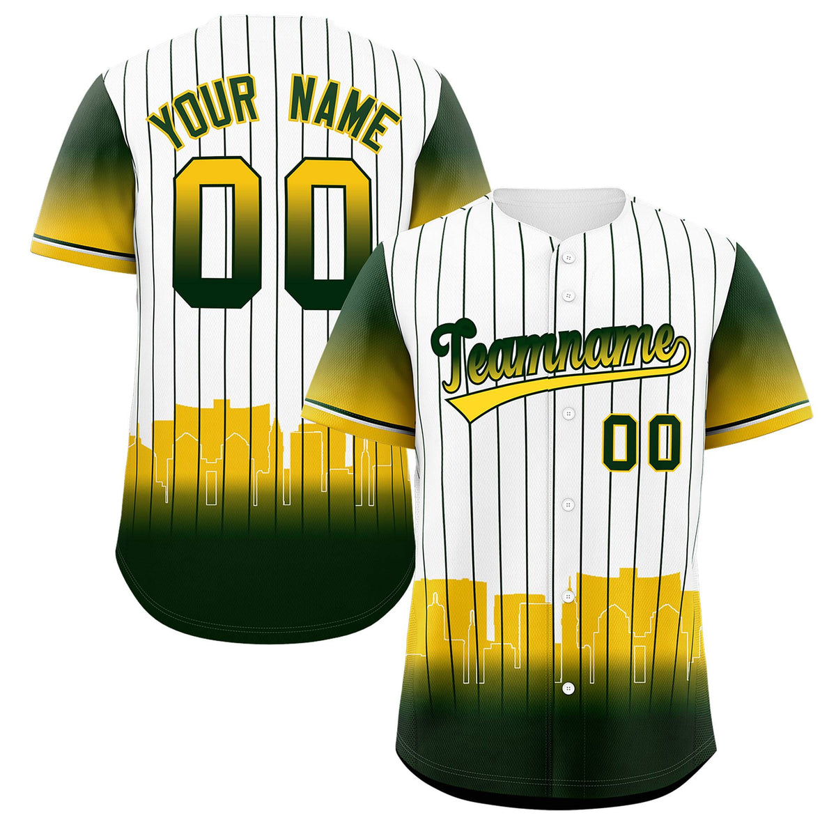Custom White Oakland City Silhouette Authentic Baseball Jersey| KXKSHOP