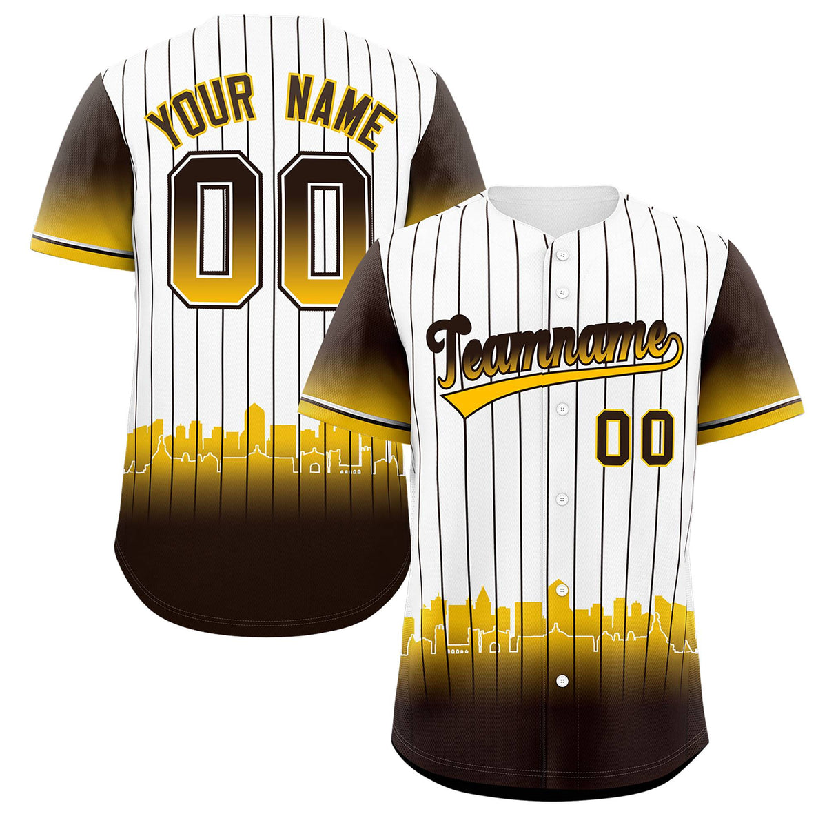 Custom White San Diego City Silhouette Authentic Baseball Jersey| KXKSHOP