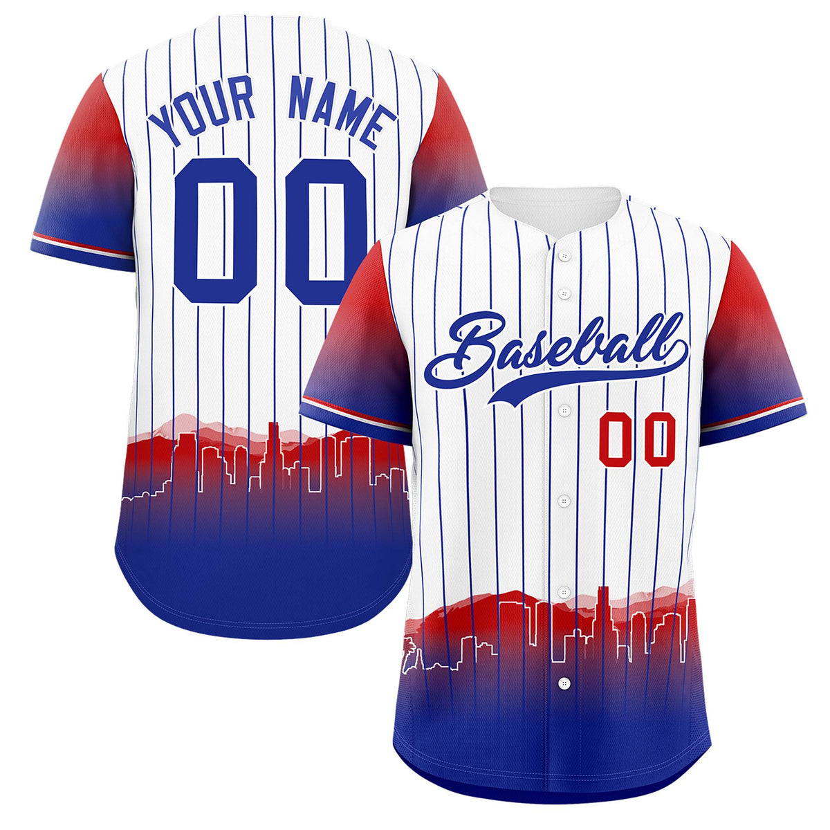 Custom White Los Angeles City Silhouette Authentic Baseball Jersey| KXKSHOP