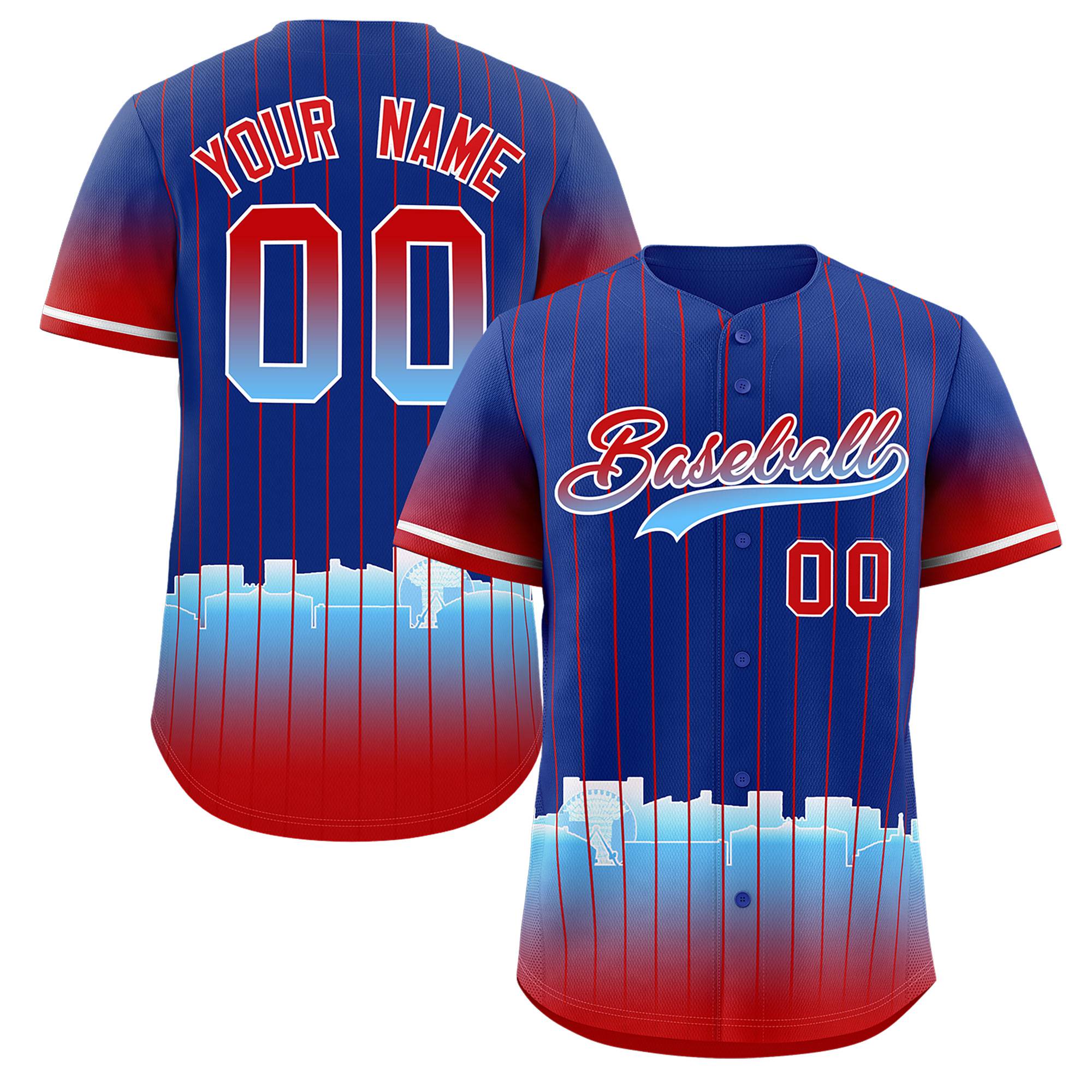 Custom Royal Arlington City Silhouette Authentic Baseball Jersey| KXKSHOP