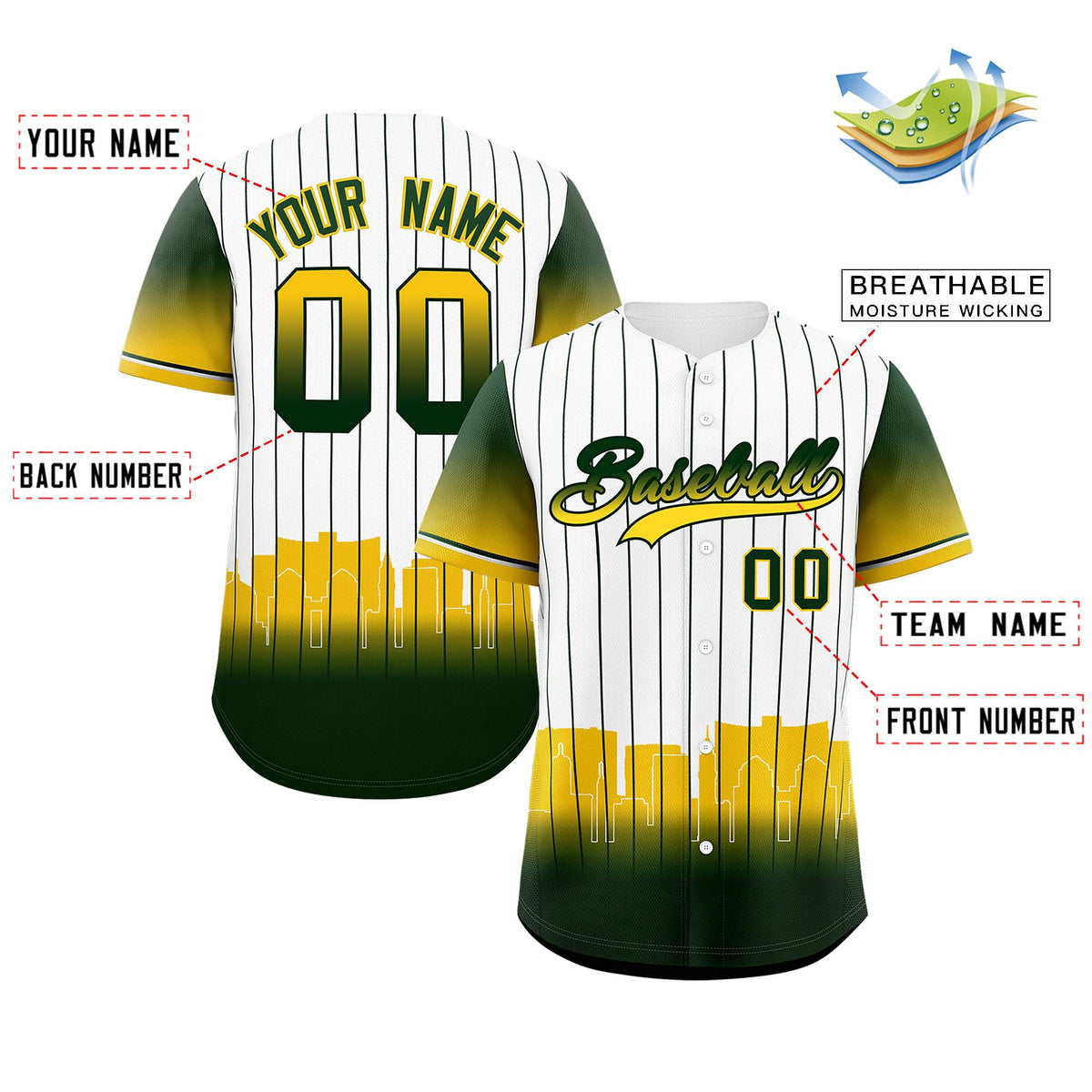 Custom White Oakland City Silhouette Authentic Baseball Jersey| KXKSHOP