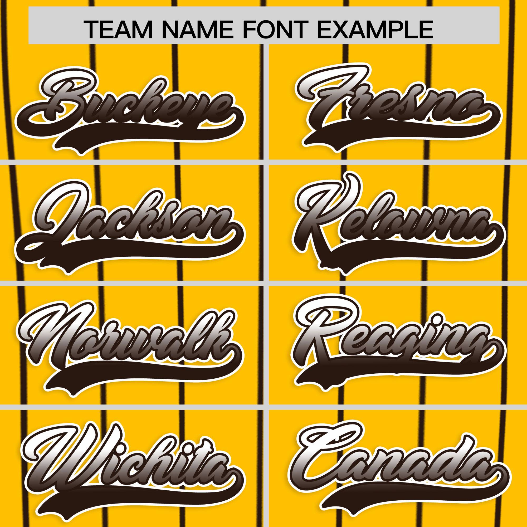 Custom Yellow San Diego City Silhouette Authentic Baseball Jersey| KXKSHOP