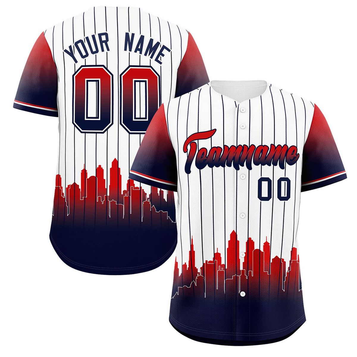 Custom White Boston City Silhouette Authentic Baseball Jersey| KXKSHOP