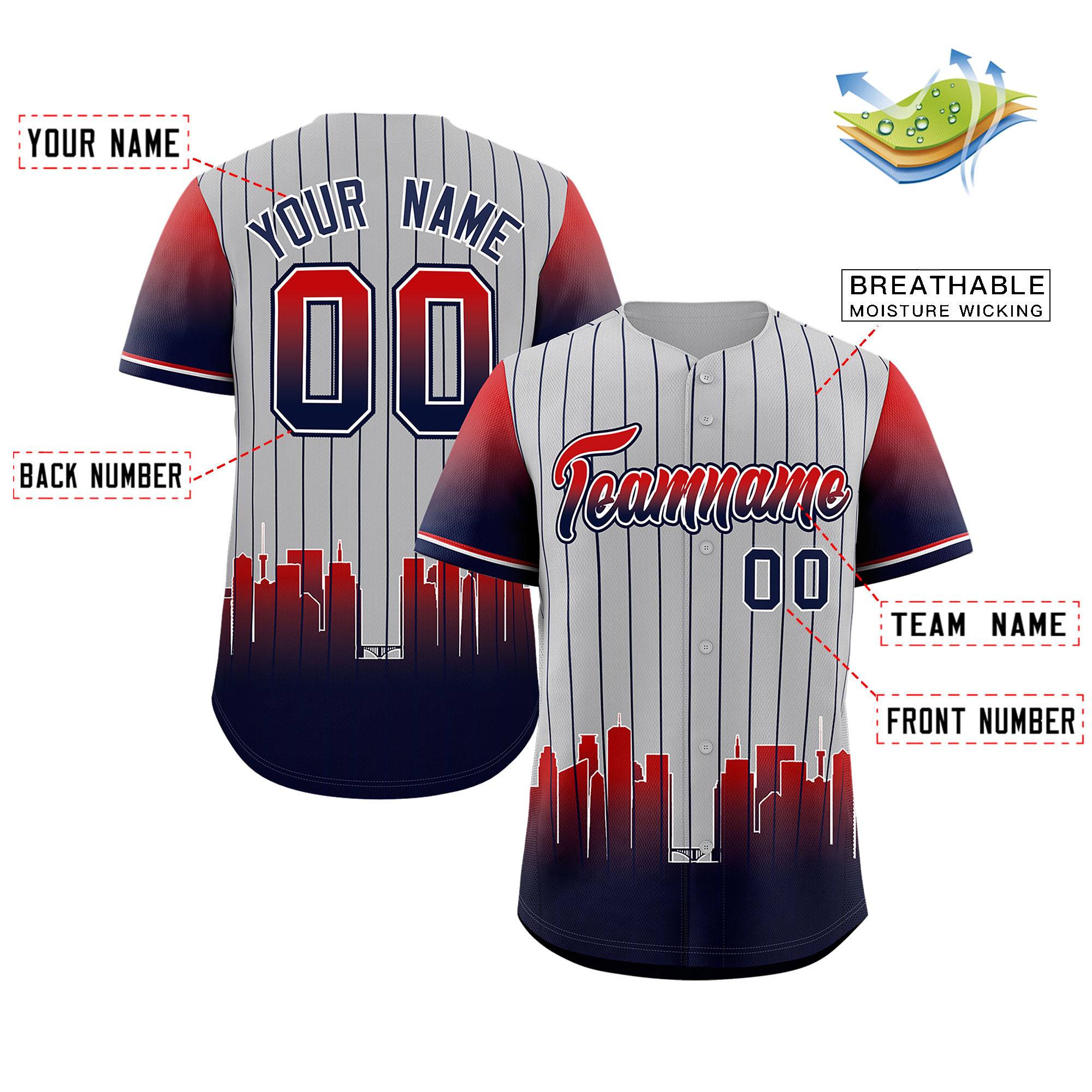 Custom Gray Minnesota-Twins City Silhouette Authentic Baseball Jersey| KXKSHOP