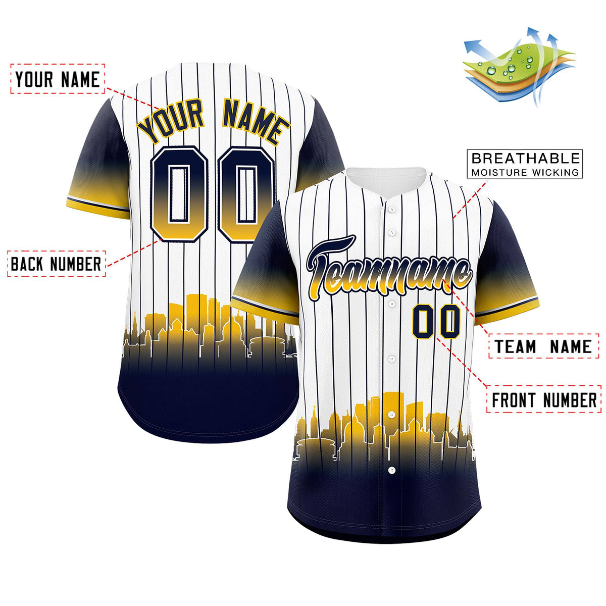 Custom White Milwaukee City Silhouette Authentic Baseball Jersey| KXKSHOP