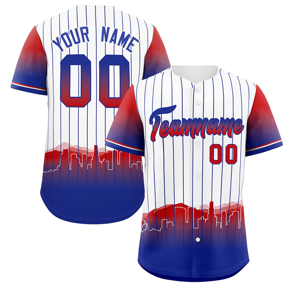 Custom White Los Angeles City Silhouette Authentic Baseball Jersey| KXKSHOP