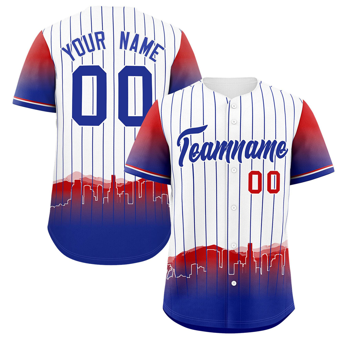 Custom White Los Angeles City Silhouette Authentic Baseball Jersey| KXKSHOP