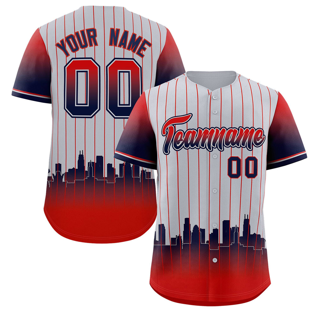 Custom Gray Los Angeles City Silhouette Authentic Baseball Jersey| KXKSHOP