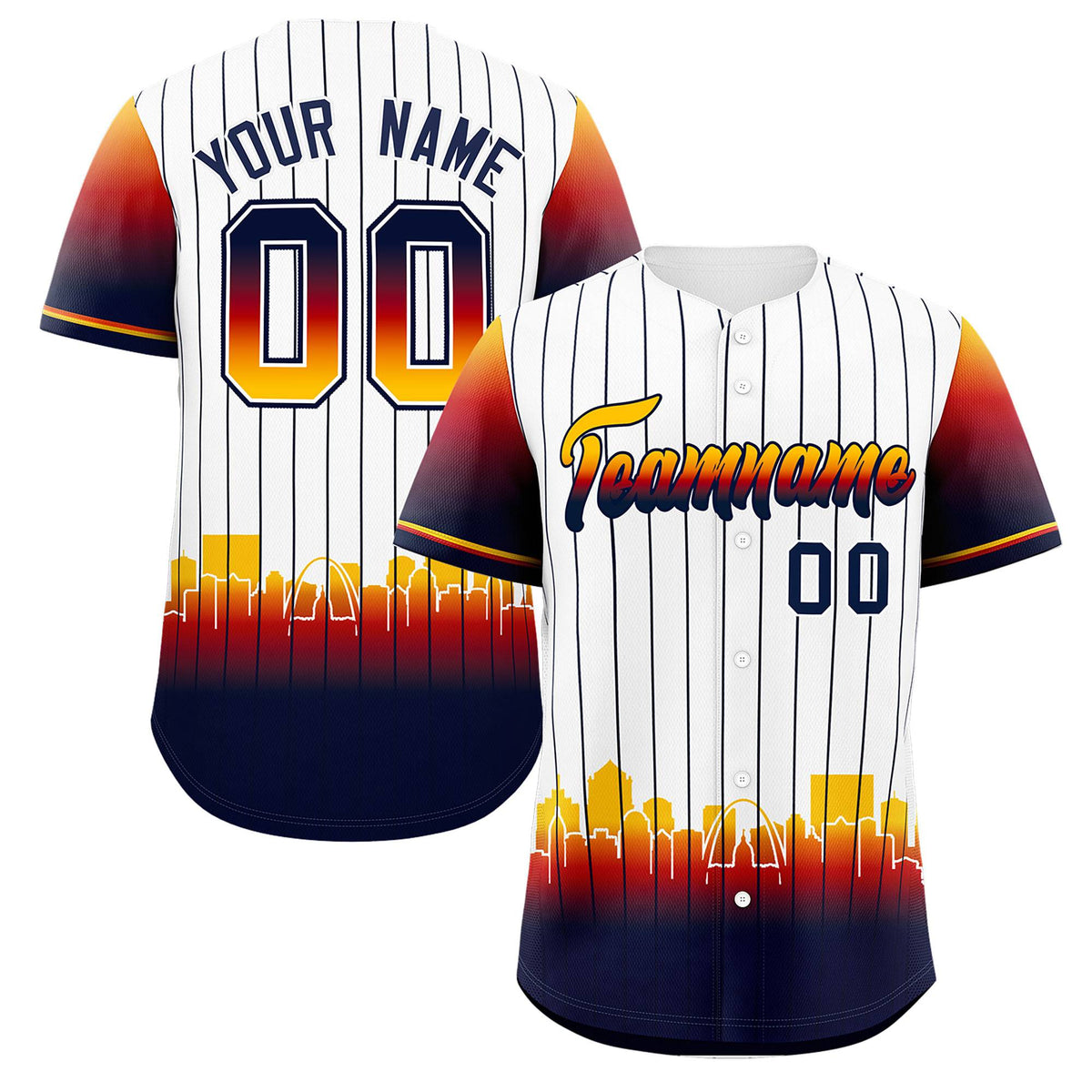 Custom White St. Louis City Silhouette Authentic Baseball Jersey| KXKSHOP