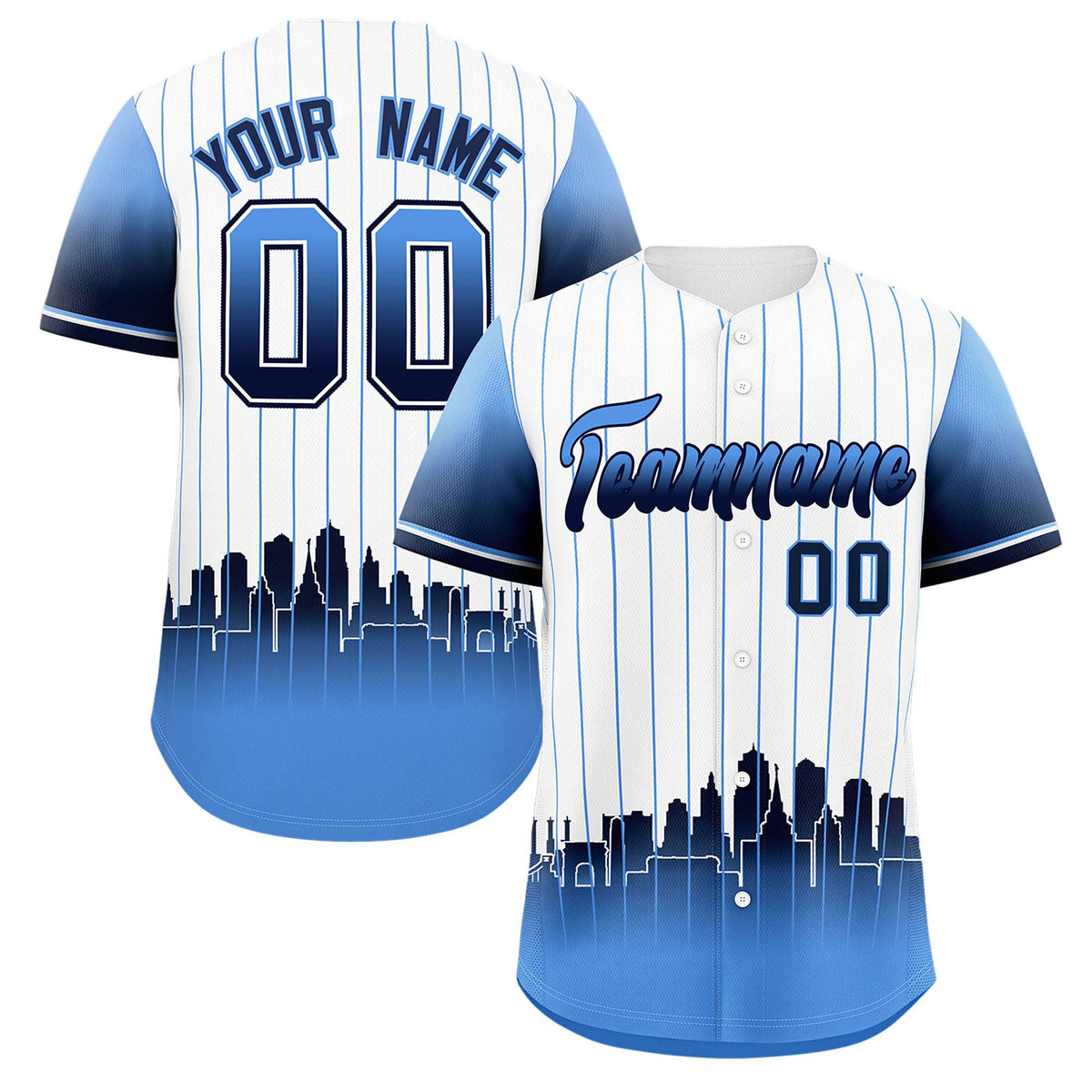 Custom White Kansas City City Silhouette Authentic Baseball Jersey| KXKSHOP