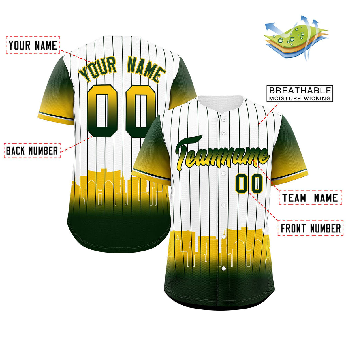 Custom White Oakland City Silhouette Authentic Baseball Jersey| KXKSHOP
