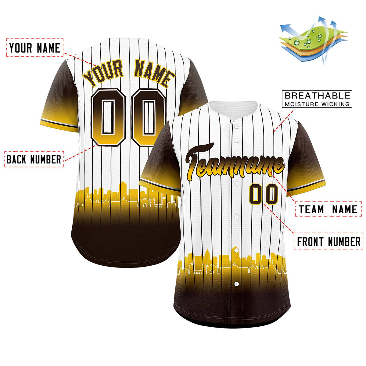 Custom White San Diego City Silhouette Authentic Baseball Jersey| KXKSHOP