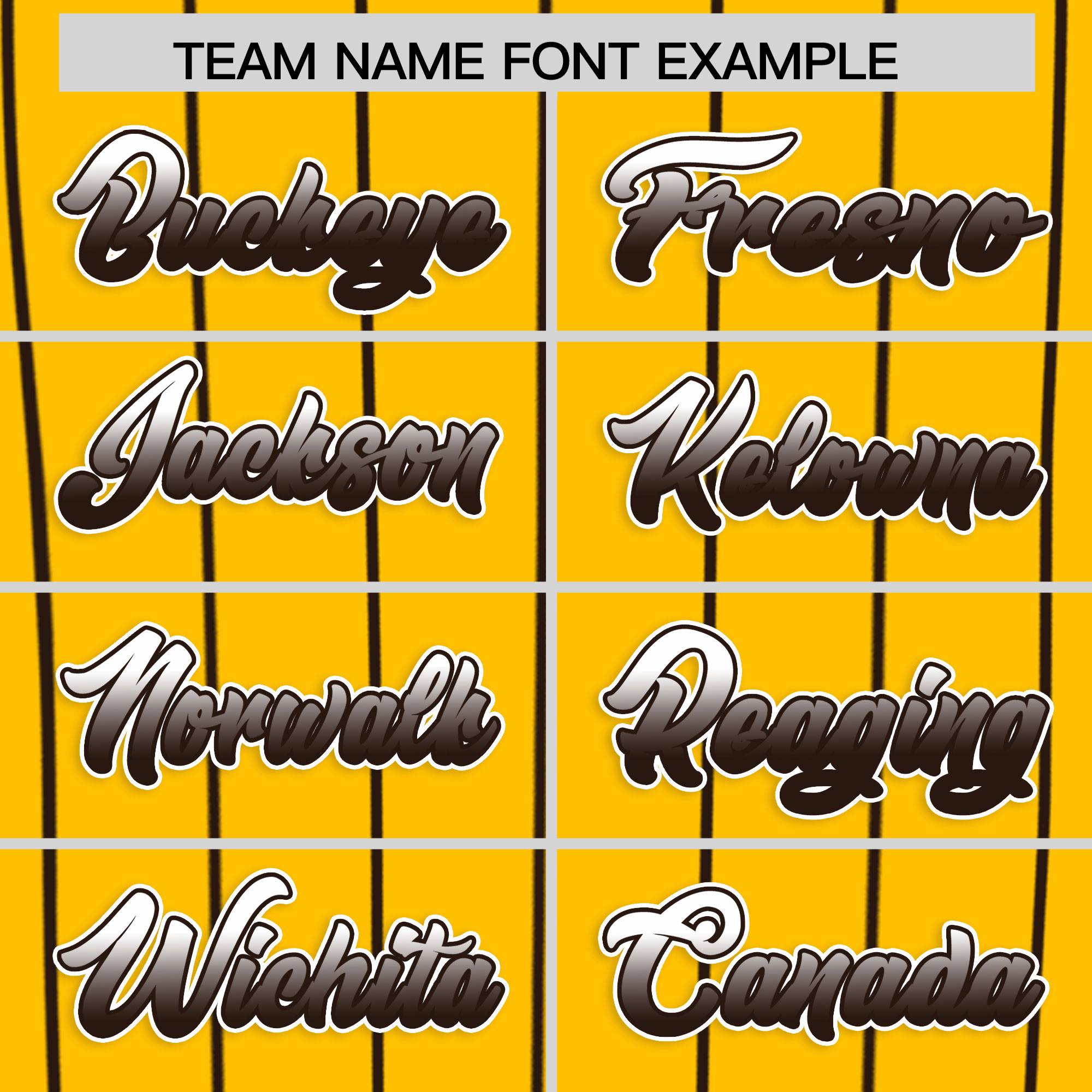 Custom Yellow San Diego City Silhouette Authentic Baseball Jersey| KXKSHOP