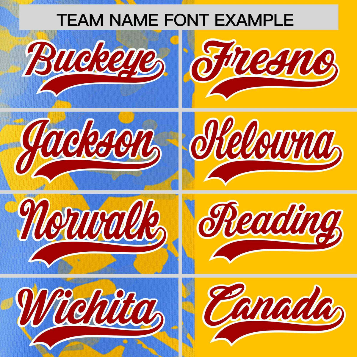 Custom Yellow Powder Blue Split Personalized Graffiti Raglan Sleeve Authentic Baseball Jersey