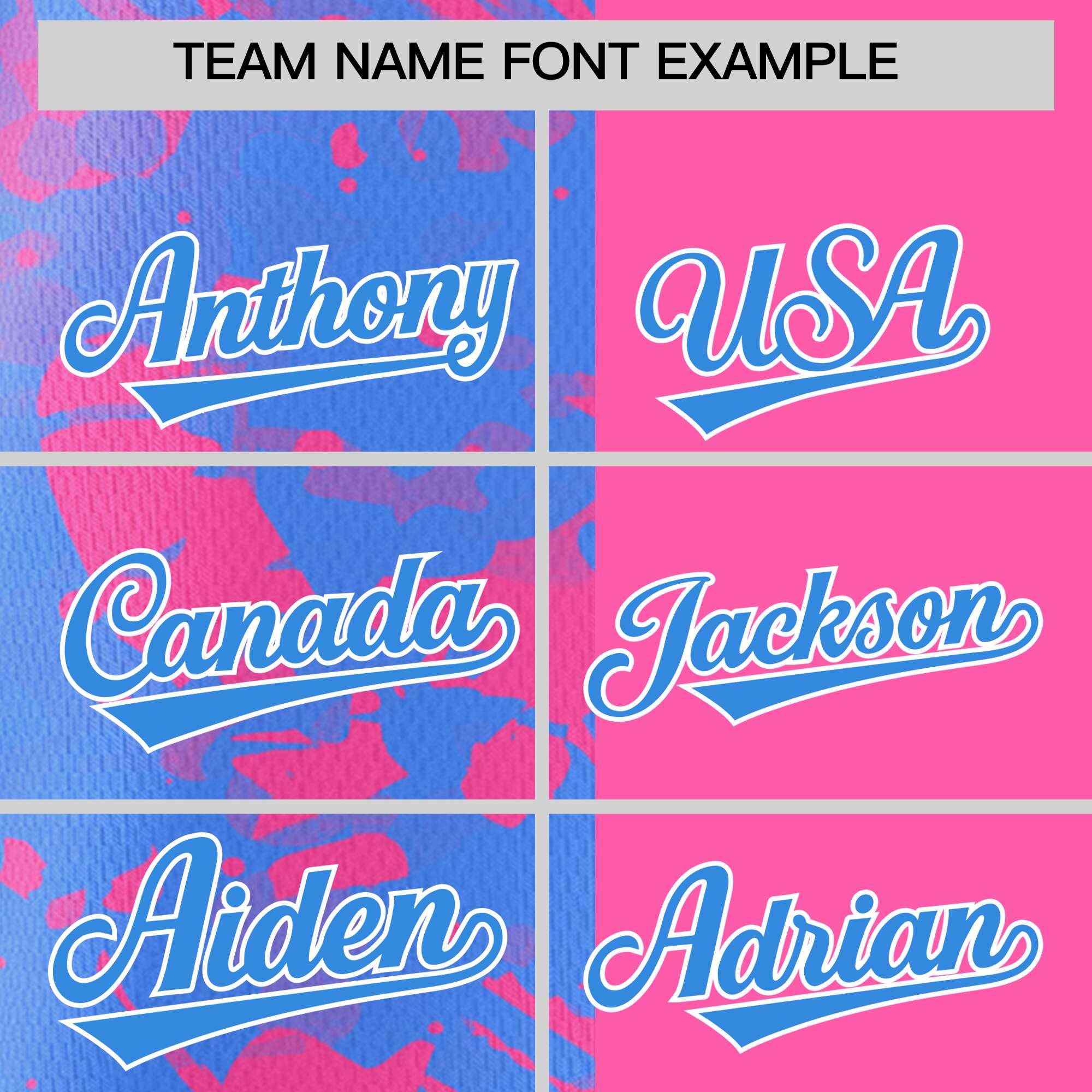 Custom Pink Powder Blue Split Personalized Graffiti Raglan Sleeve Authentic Baseball Jersey