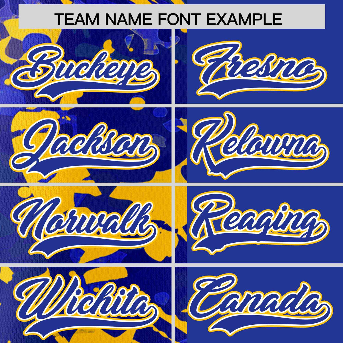 Custom Royal Yellow Split Personalized Graffiti Raglan Sleeve Authentic Baseball Jersey