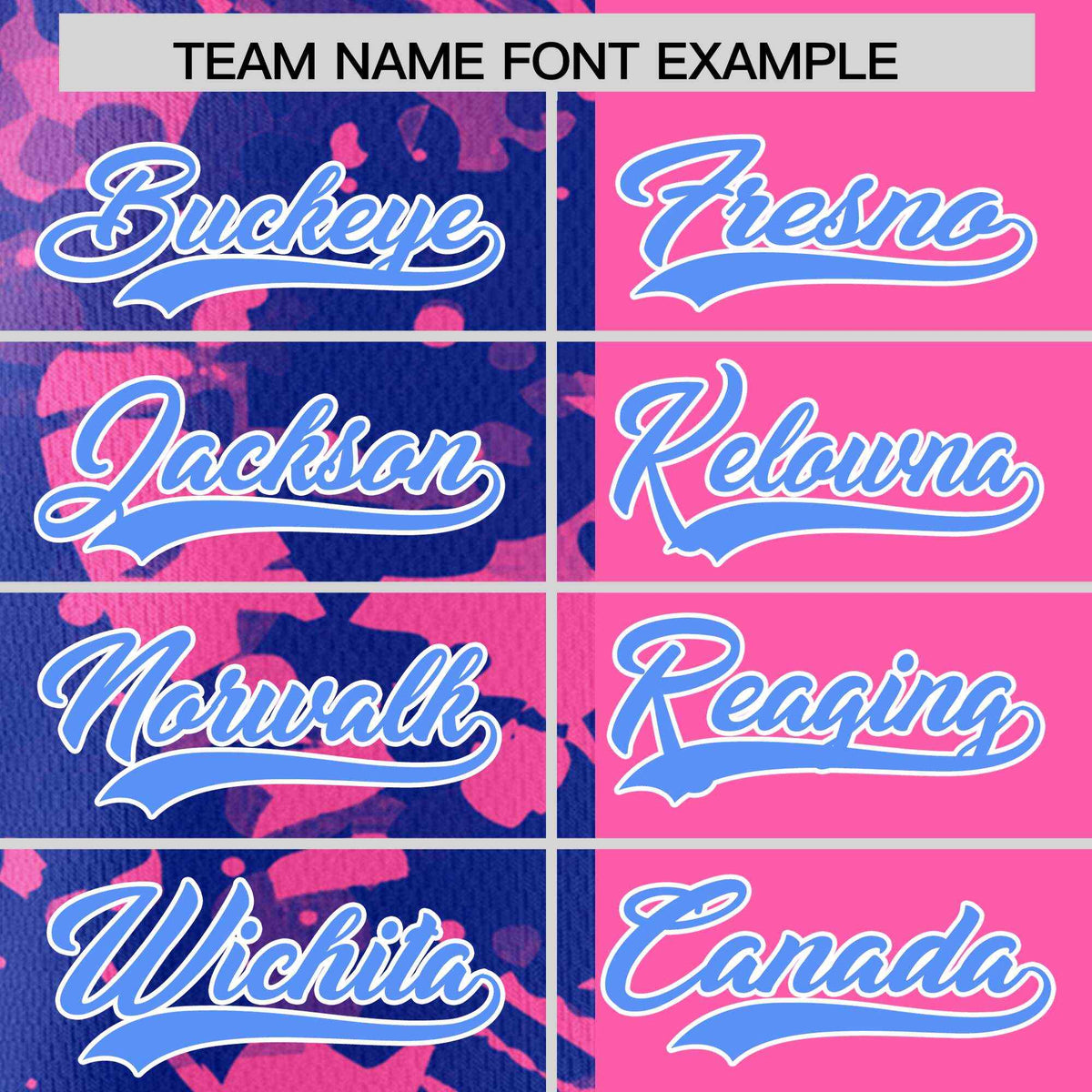 Custom Pink Royal Split Personalized Graffiti Raglan Sleeve Authentic Baseball Jersey