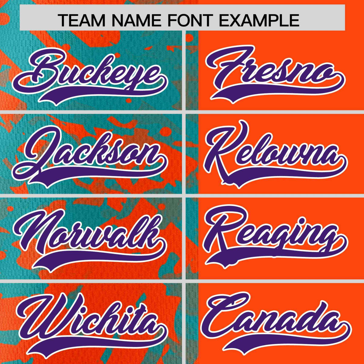 Custom Orange Aqua Split Personalized Graffiti Raglan Sleeve Authentic Baseball Jersey