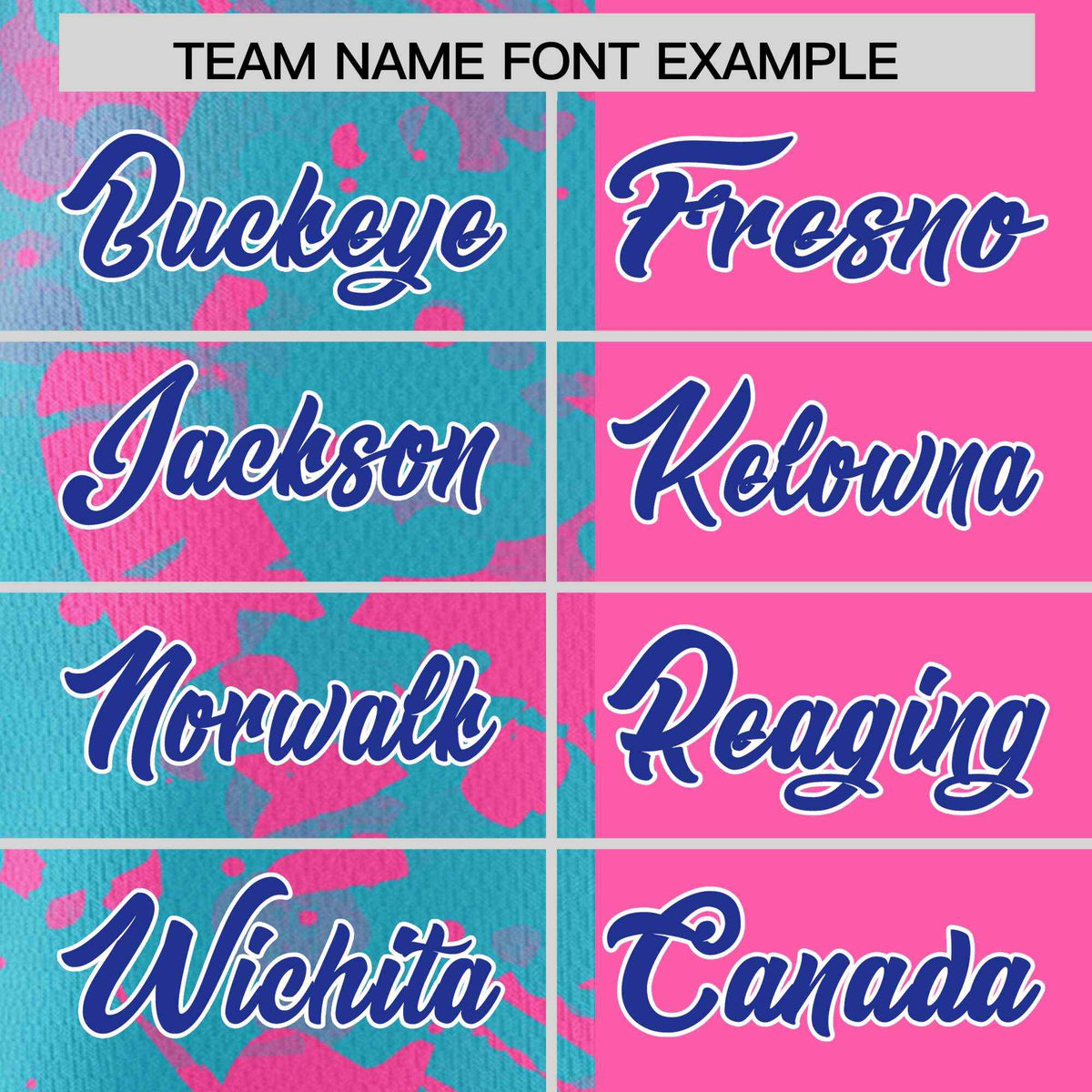 Custom Pink Sky Blue Split Personalized Graffiti Raglan Sleeve Authentic Baseball Jersey