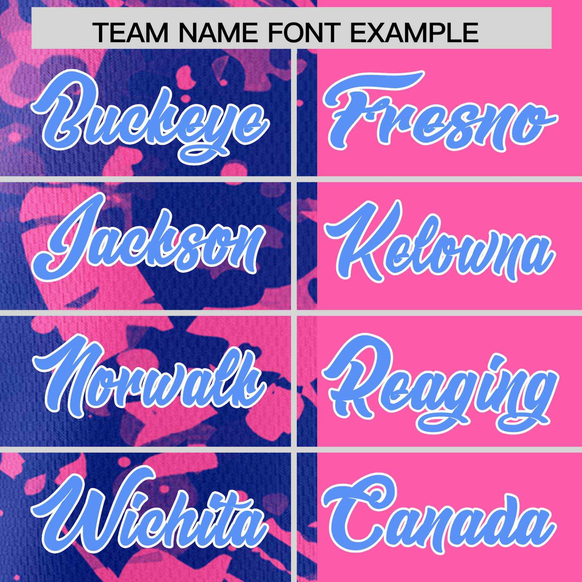 Custom Pink Royal Split Personalized Graffiti Raglan Sleeve Authentic Baseball Jersey