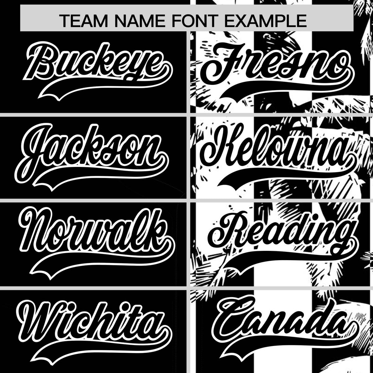 Custom Black White Split Fashion Coconut Tree Design Authentic Baseball Jersey| KXKSHOP