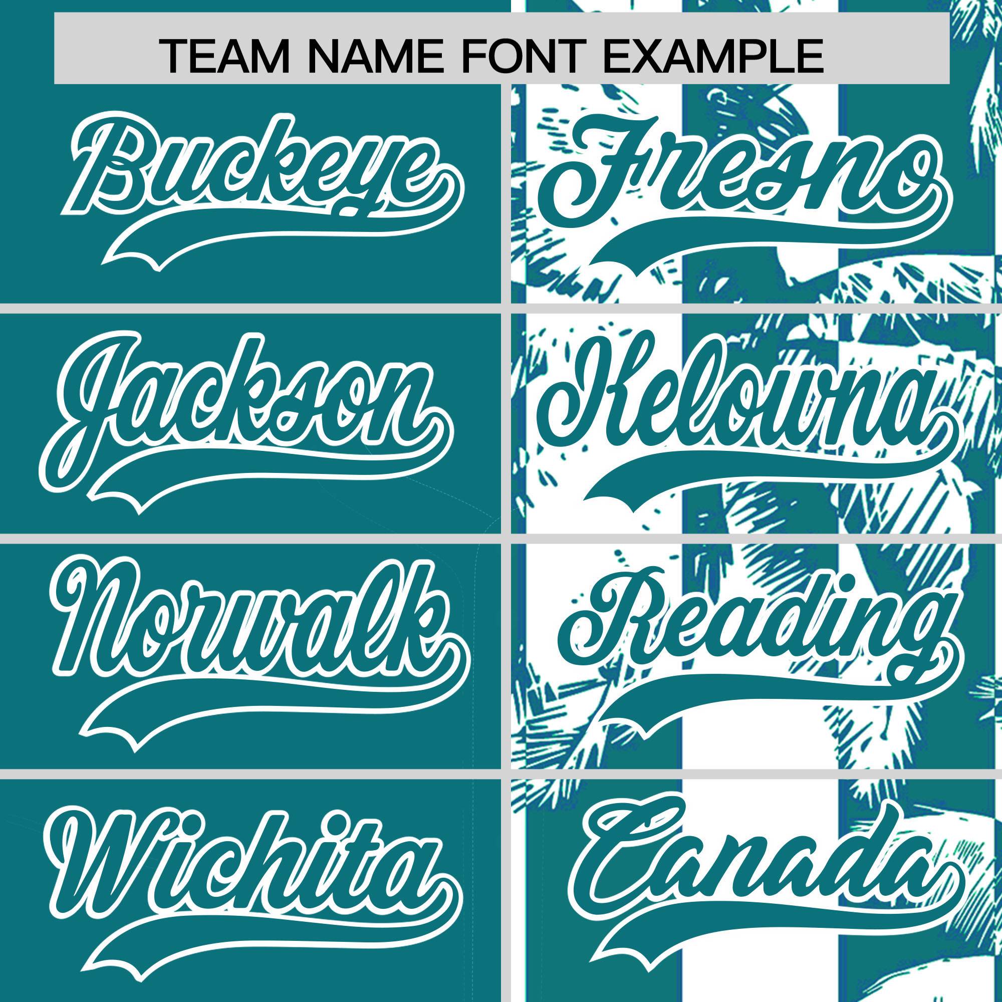 Custom Aqua White Split Fashion Coconut Tree Design Authentic Baseball Jersey| KXKSHOP