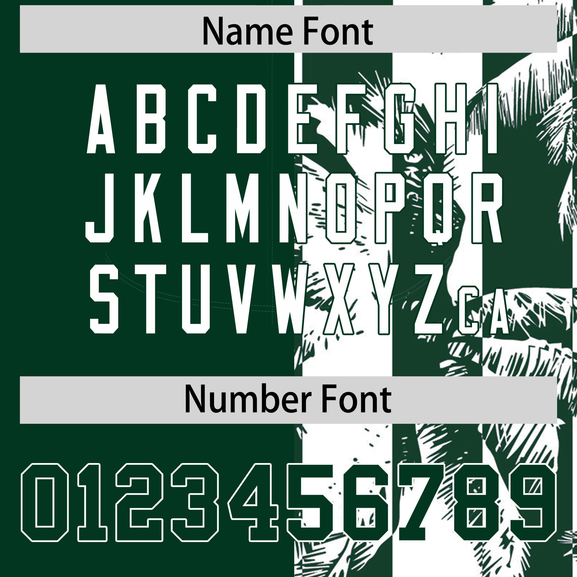 Custom Green White Split Fashion Coconut Tree Design Authentic Baseball Jersey| KXKSHOP