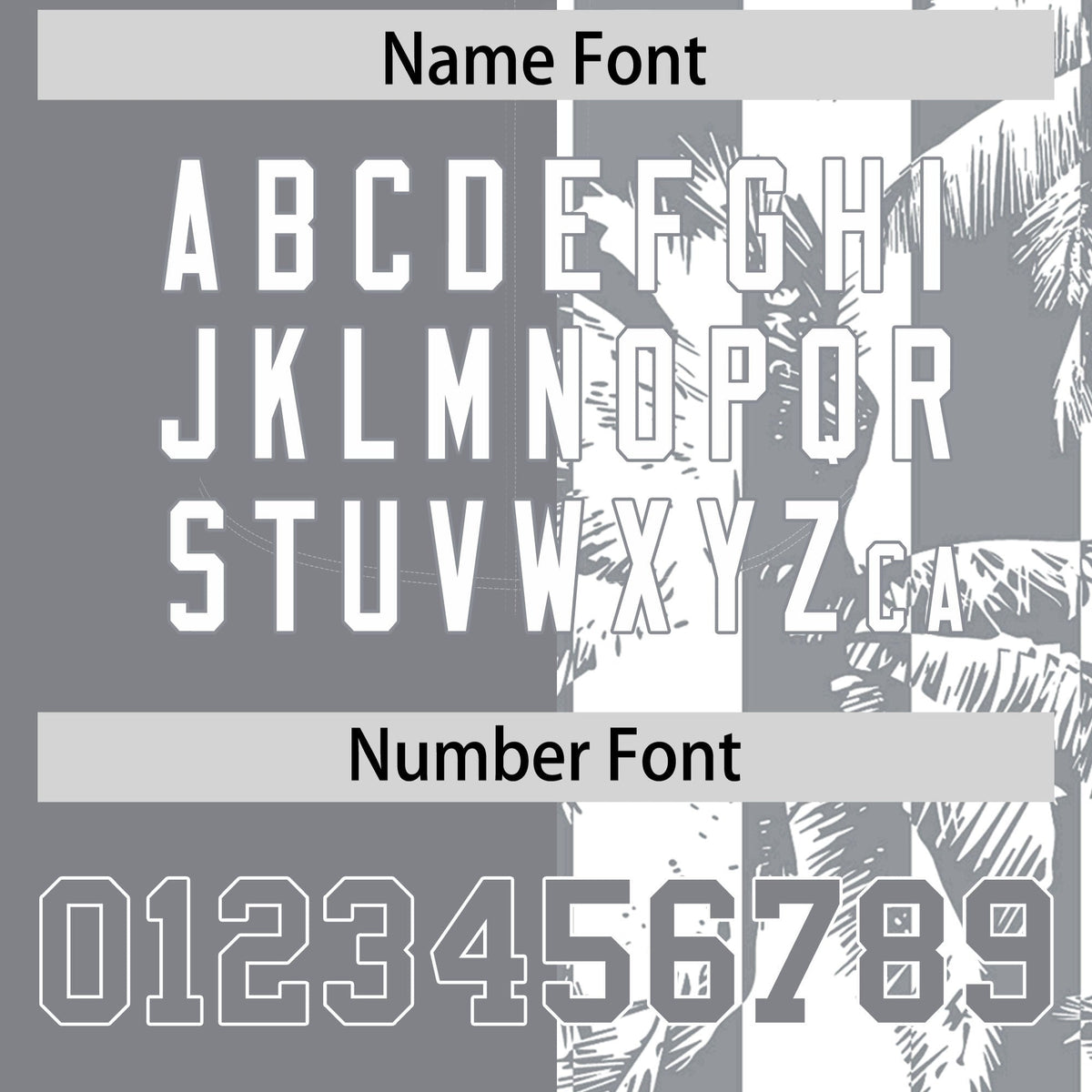 Custom Gray White Split Fashion Coconut Tree Design Authentic Baseball Jersey| KXKSHOP