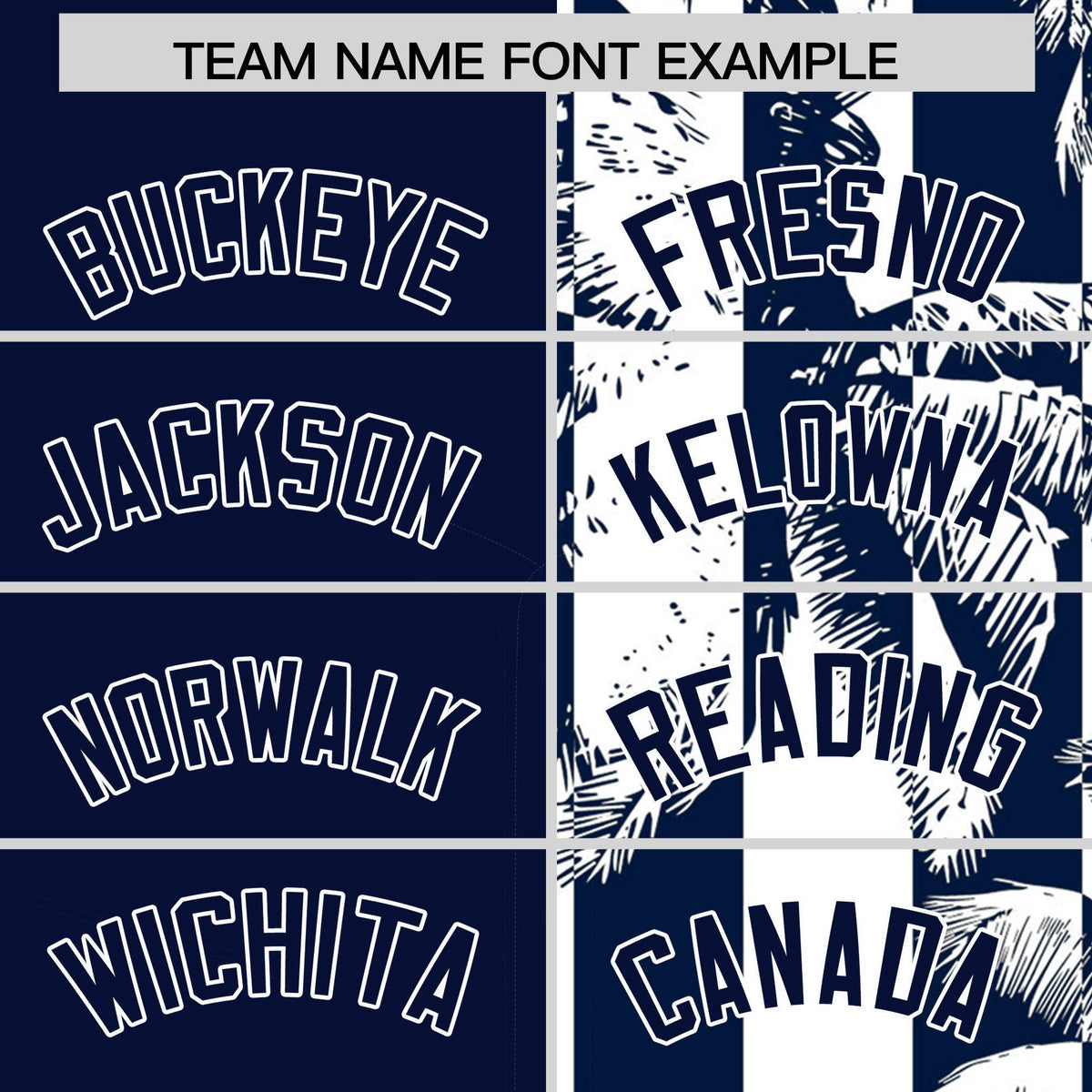 Custom Navy White Split Fashion Coconut Tree Design Authentic Baseball Jersey| KXKSHOP