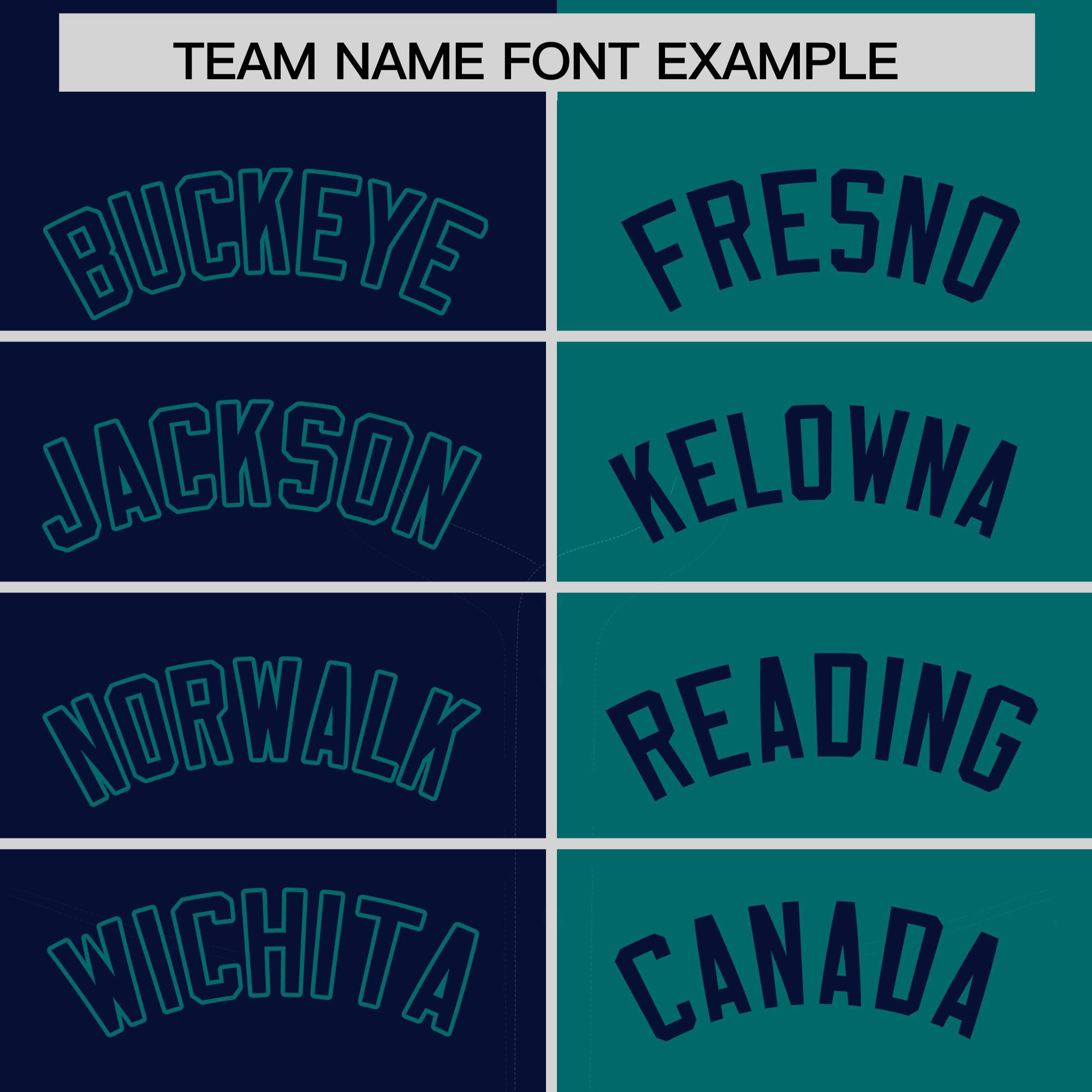 Custom Navy Aqua Split Fashion Coconut Tree Design Authentic Baseball Jersey| KXKSHOP