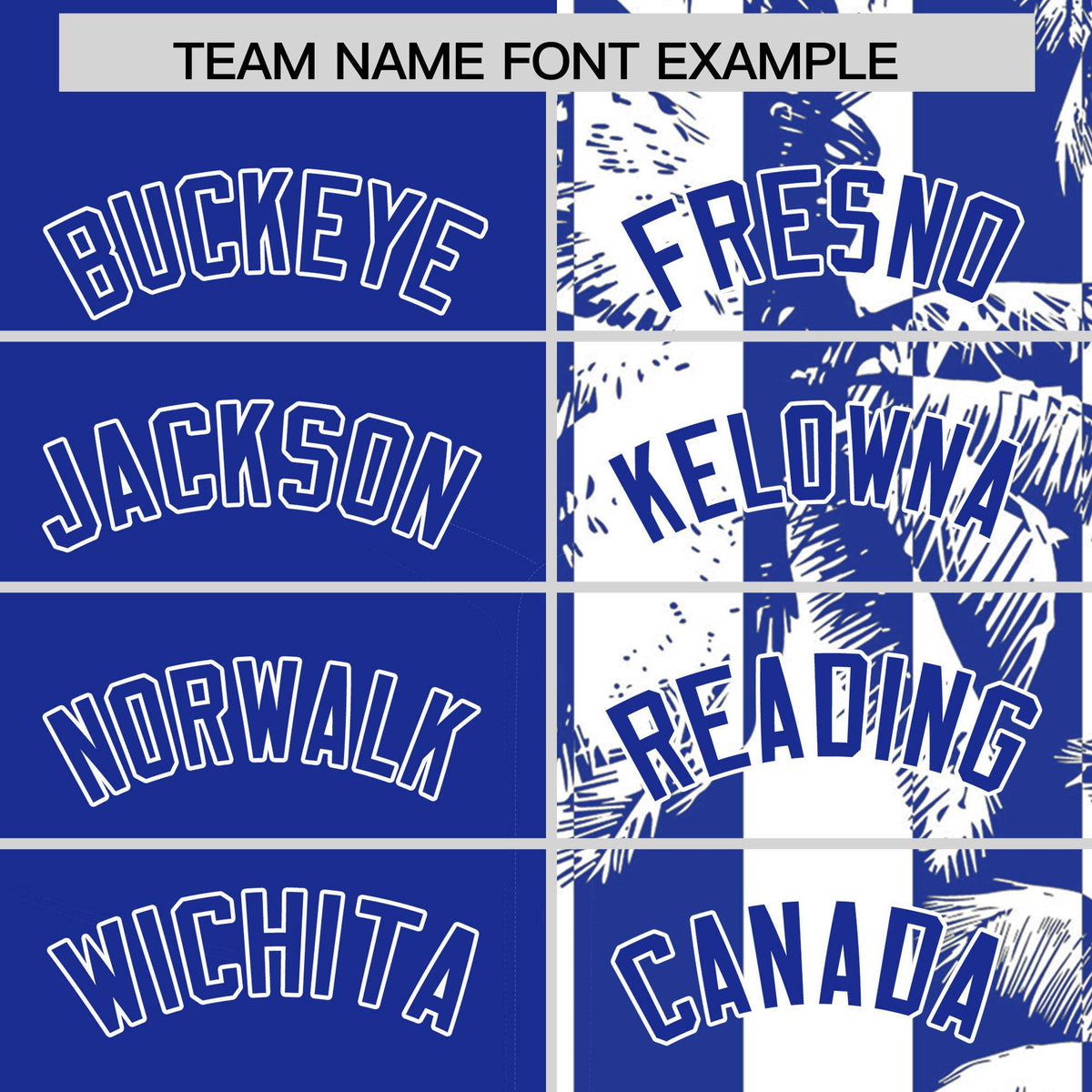 Custom Royal White Split Fashion Coconut Tree Design Authentic Baseball Jersey| KXKSHOP