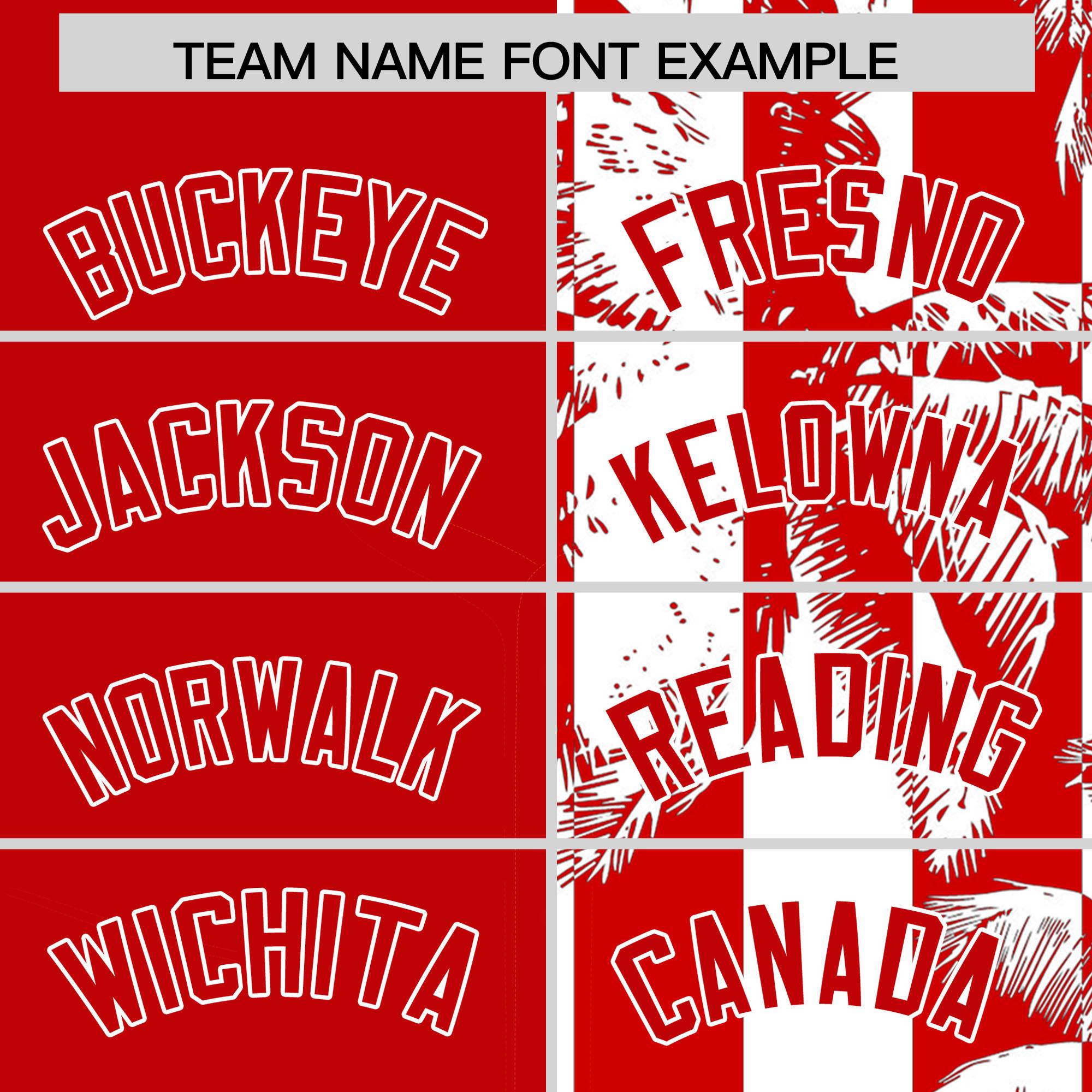 Custom Red White Split Fashion Coconut Tree Design Authentic Baseball Jersey| KXKSHOP