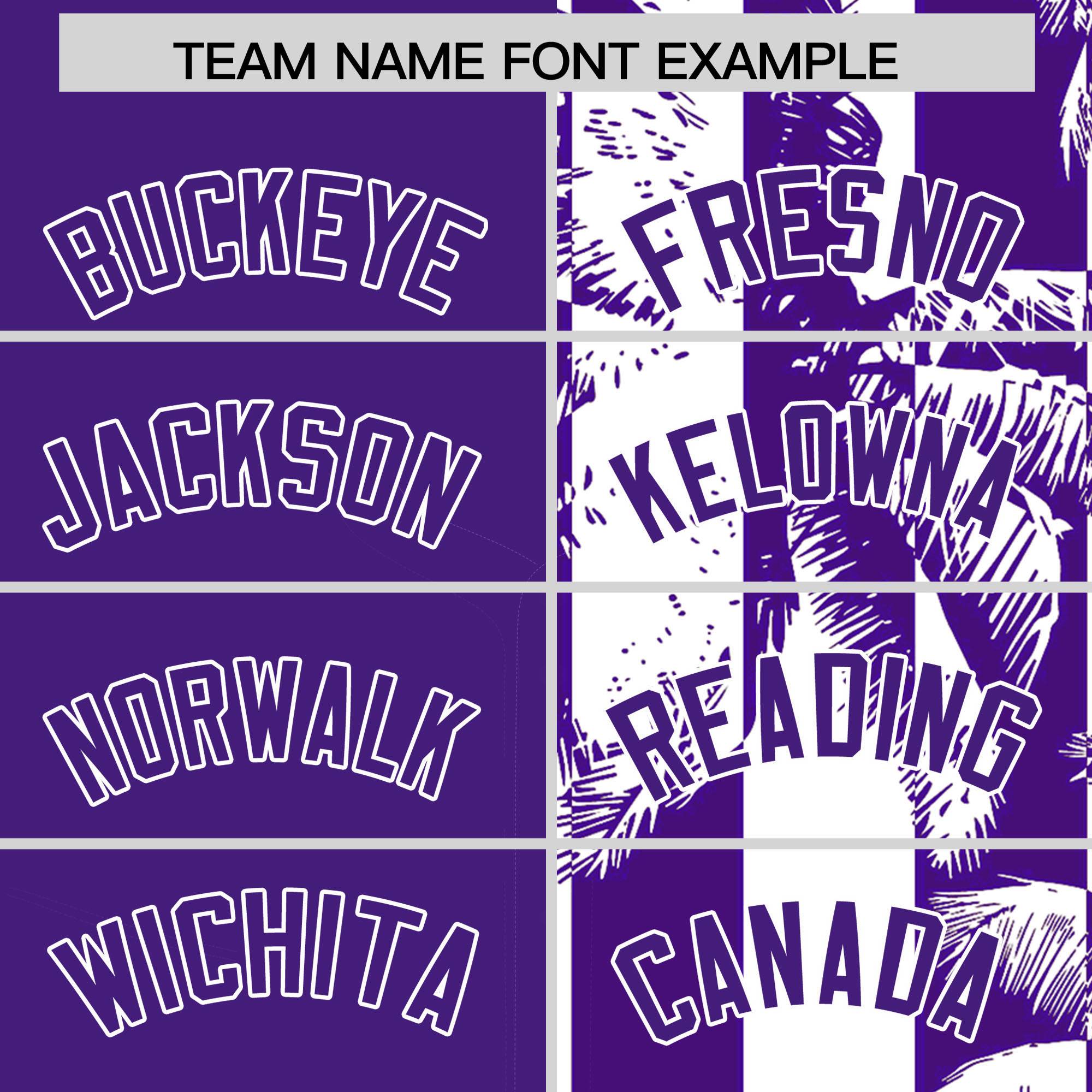 Custom Purple White Split Fashion Coconut Tree Design Authentic Baseball Jersey| KXKSHOP