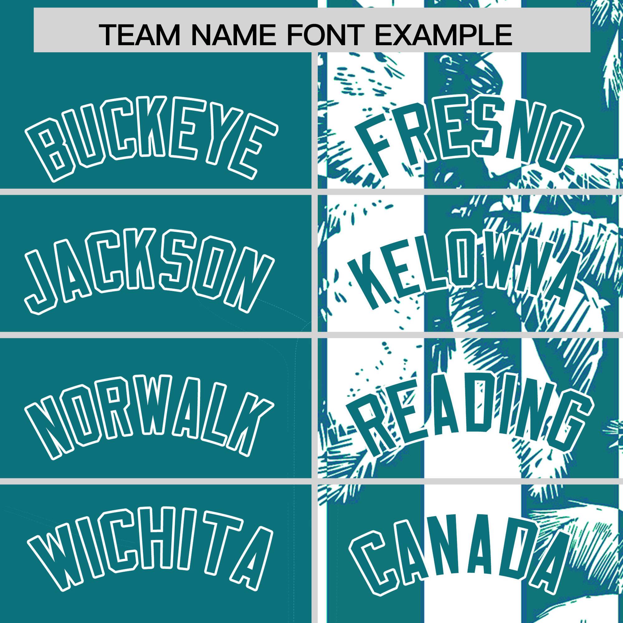 Custom Aqua White Split Fashion Coconut Tree Design Authentic Baseball Jersey| KXKSHOP