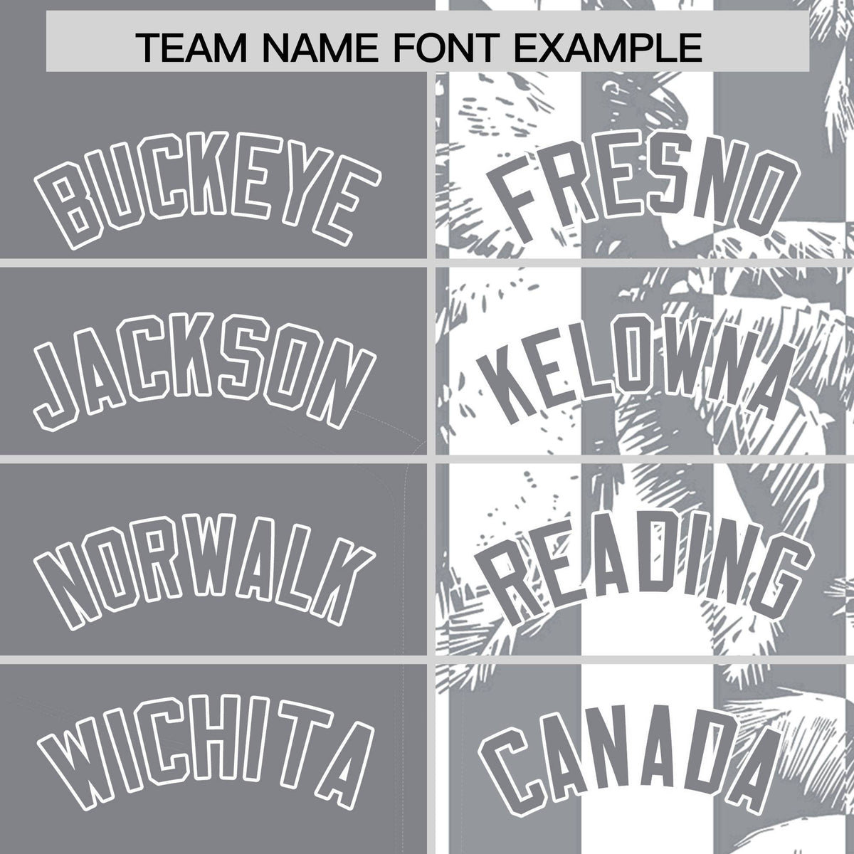 Custom Gray White Split Fashion Coconut Tree Design Authentic Baseball Jersey| KXKSHOP