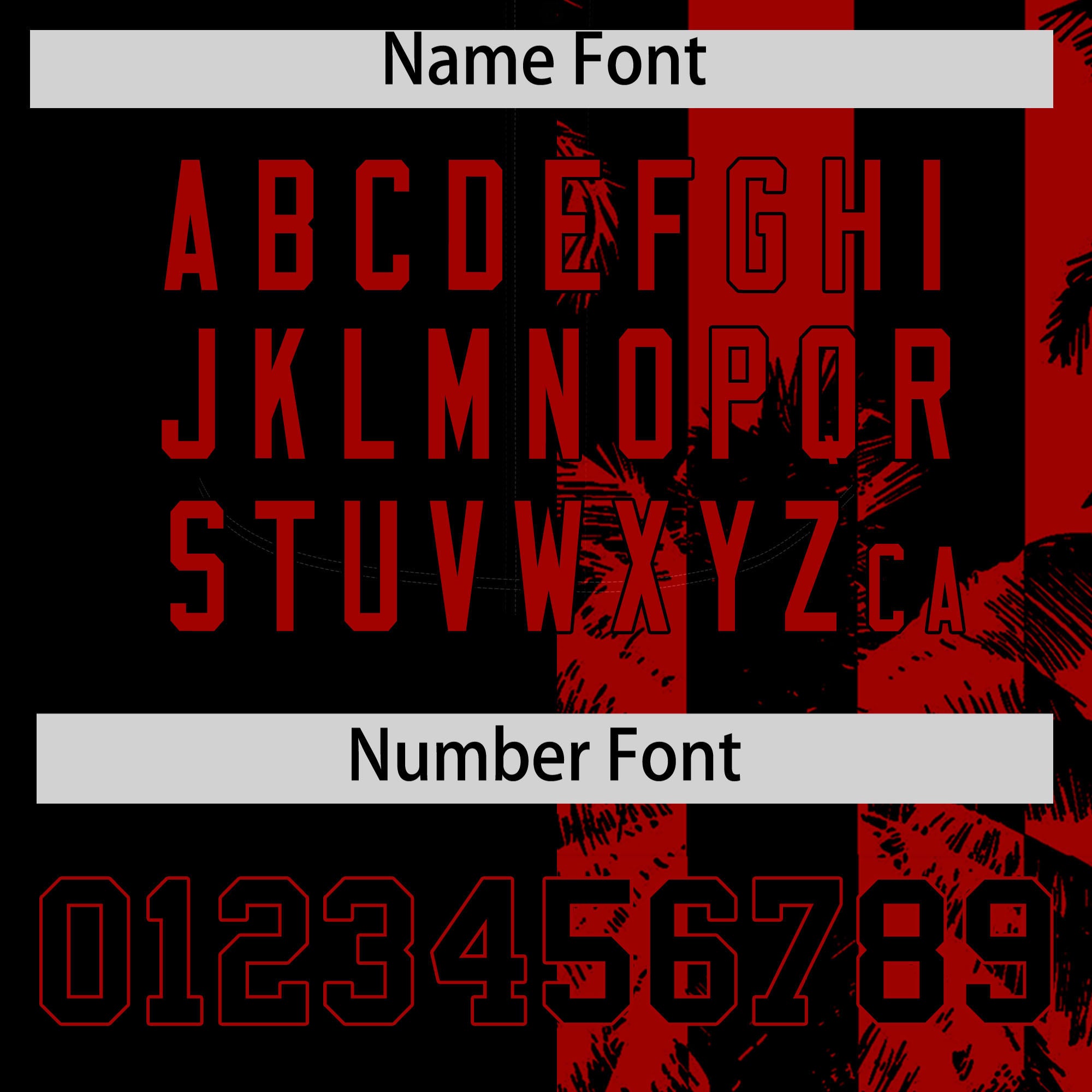 Custom Black Red Split Fashion Coconut Tree Design Authentic Baseball Jersey| KXKSHOP