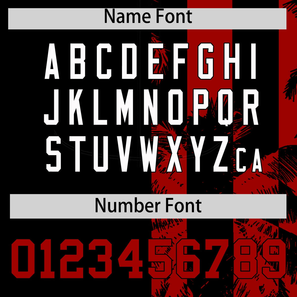 Custom Black Red Split Fashion Coconut Tree Design Authentic Baseball Jersey| KXKSHOP