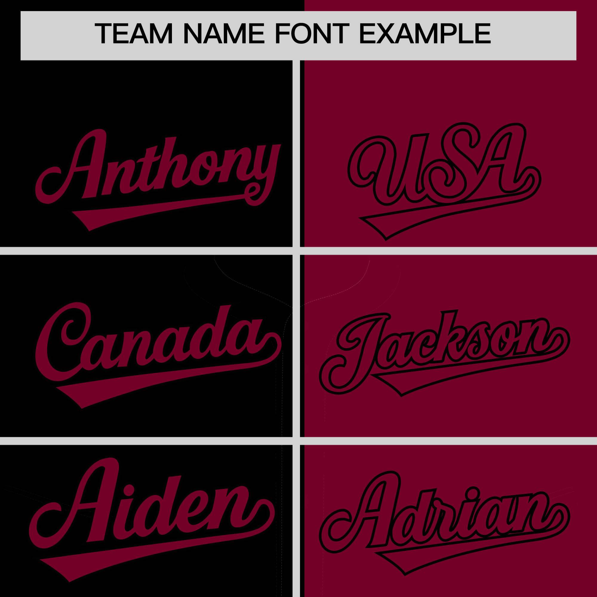 Custom Black Crimson Split Fashion Coconut Tree Design Authentic Baseball Jersey| KXKSHOP