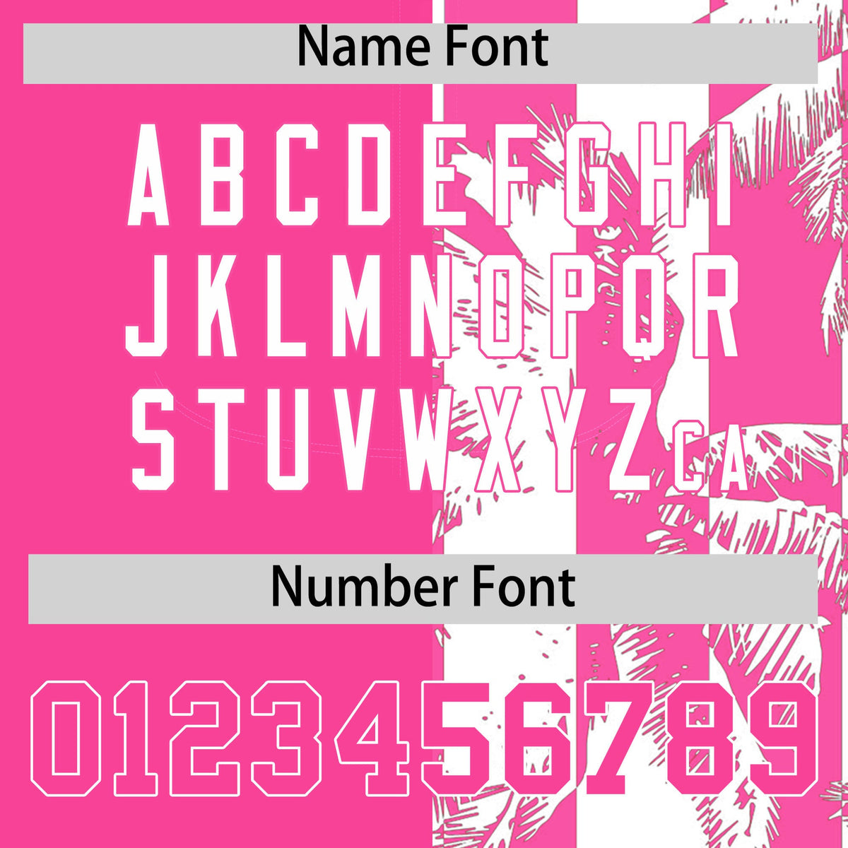 Custom Pink White Split Fashion Coconut Tree Design Authentic Baseball Jersey| KXKSHOP