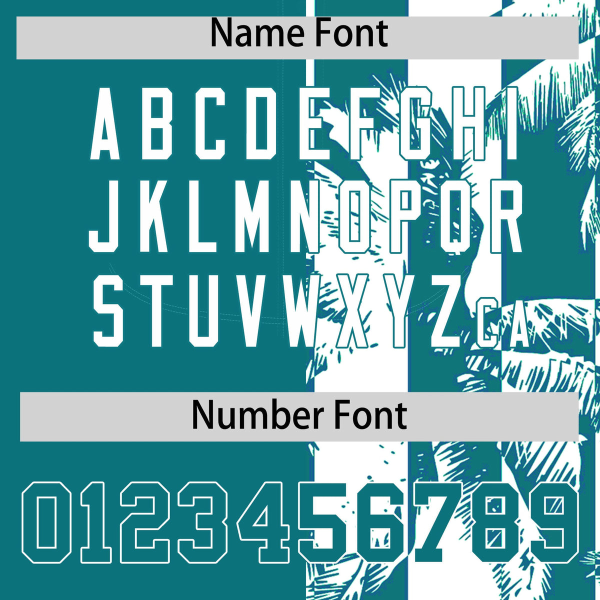 Custom Aqua White Split Fashion Coconut Tree Design Authentic Baseball Jersey| KXKSHOP