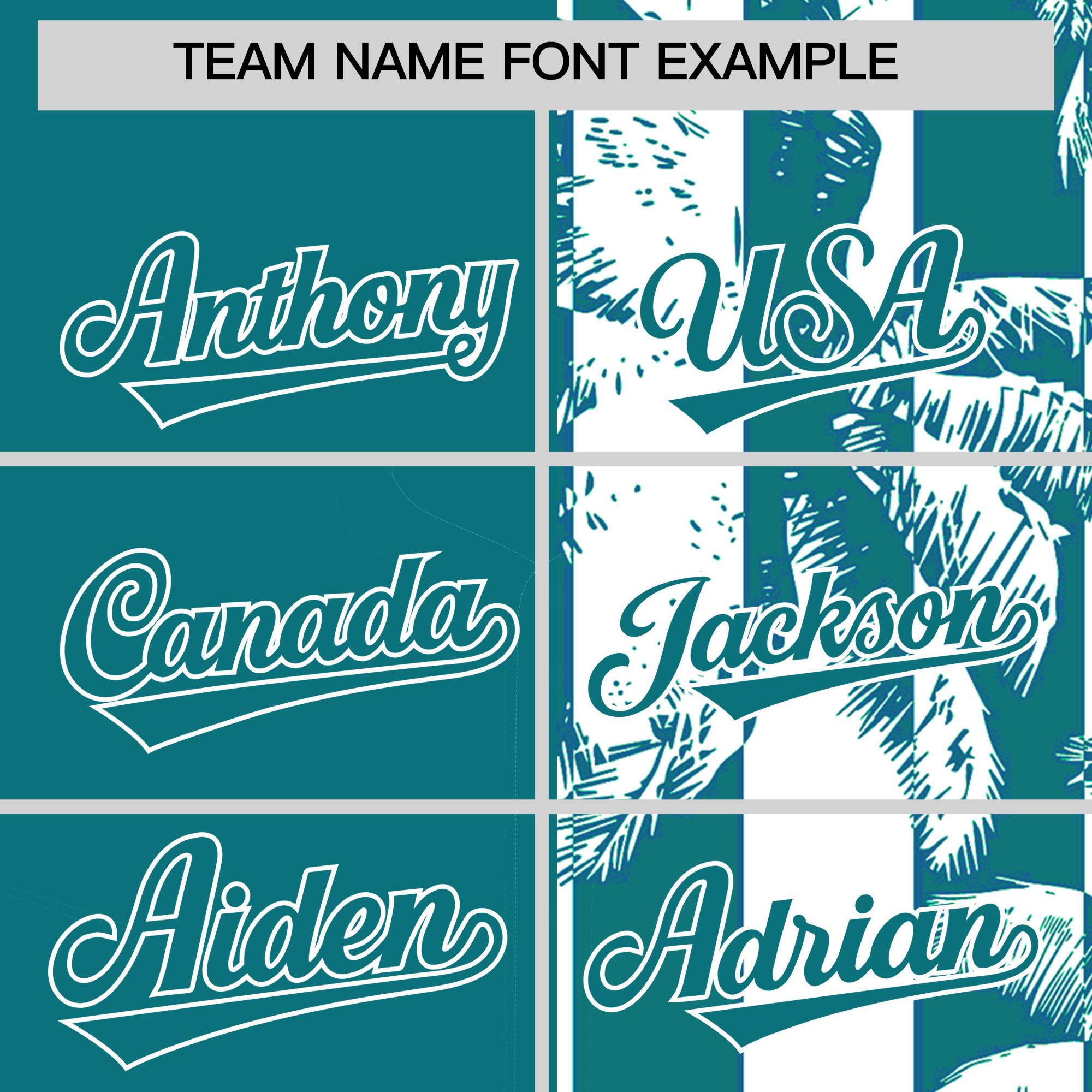 Custom Aqua White Split Fashion Coconut Tree Design Authentic Baseball Jersey| KXKSHOP