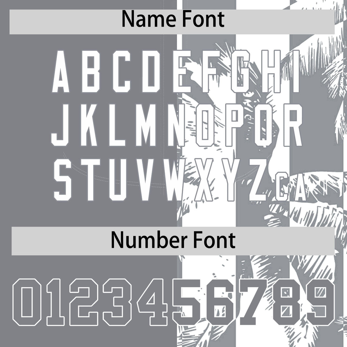 Custom Gray White Split Fashion Coconut Tree Design Authentic Baseball Jersey| KXKSHOP