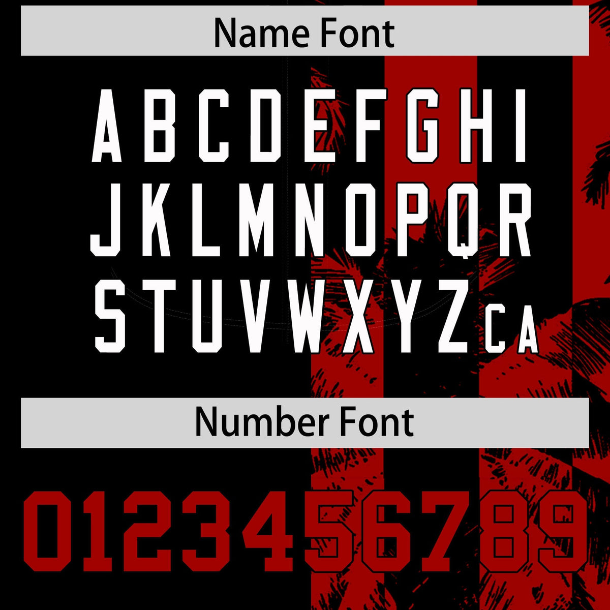 Custom Black Red Split Fashion Coconut Tree Design Authentic Baseball Jersey| KXKSHOP