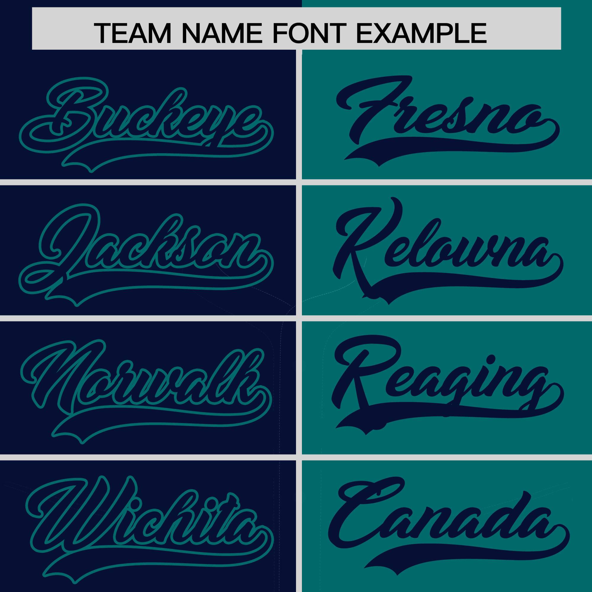 Custom Navy Aqua Split Fashion Coconut Tree Design Authentic Baseball Jersey| KXKSHOP