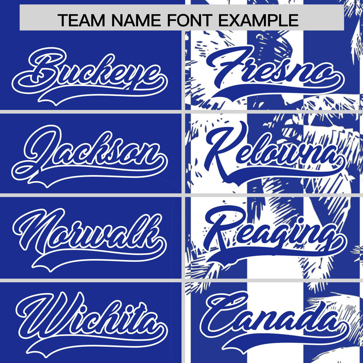 Custom Royal White Split Fashion Coconut Tree Design Authentic Baseball Jersey| KXKSHOP